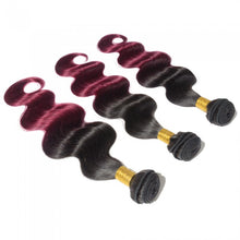 Load image into Gallery viewer, PREMIUM QUALITY LUXE WEFT 16-26 Inches Body Wave  Ombre Human Hair Colour #1B/99J
