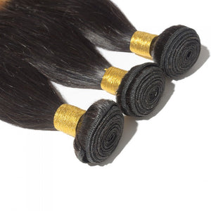 PREMIUM QUALITY LUXE WEFT 16-26 Inches Straight Ombre' Human Hair Colour #1B/27