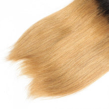 Load image into Gallery viewer, PREMIUM QUALITY LUXE WEFT 16-26 Inches Straight Ombre&#39; Human Hair Colour #1B/27
