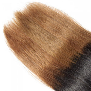 PREMIUM QUALITY LUXE WEFT 16-26 Inches Straight Ombre Human Hair Colour #1B/30