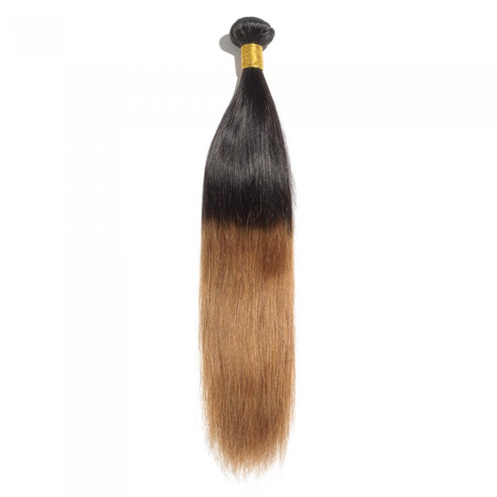 PREMIUM QUALITY LUXE WEFT 16-26 Inches Straight Ombre Human Hair Colour #1B/30