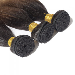 PREMIUM QUALITY LUXE WEFT 16-26 Inches Straight Ombre Human Hair Colour #1B/4/27