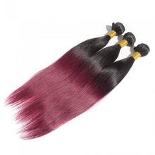 Load image into Gallery viewer, PREMIUM QUALITY LUXE WEFT 16-26 Inches Straight Ombre Human Hair Colour #1B/99J
