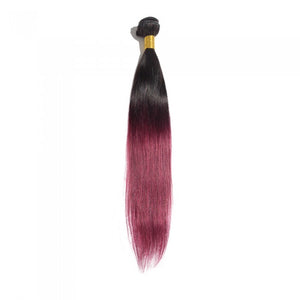 PREMIUM QUALITY LUXE WEFT 16-26 Inches Straight Ombre Human Hair Colour #1B/99J