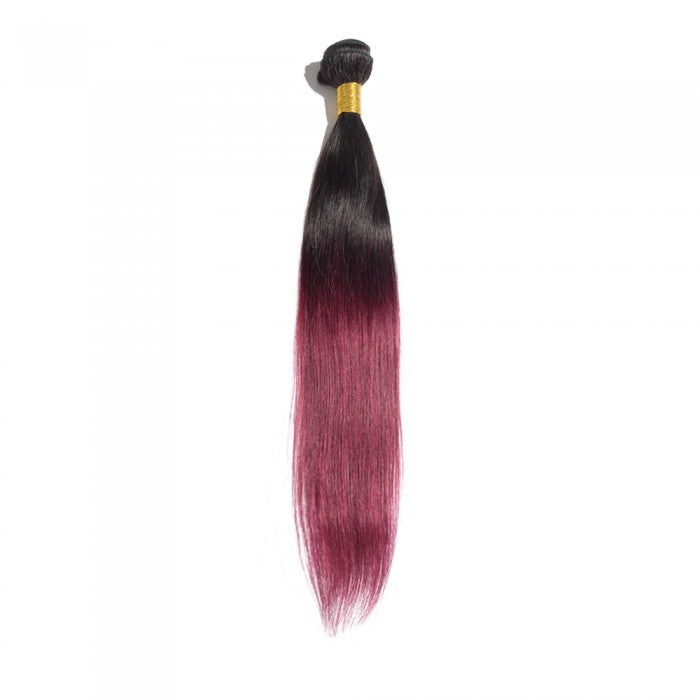 PREMIUM QUALITY LUXE WEFT 16-26 Inches Straight Ombre Human Hair Colour #1B/99J