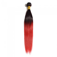 Load image into Gallery viewer, PREMIUM QUALITY LUXE WEFT 16-26 Inches Straight Ombre Human Hair Colour #1B/Red
