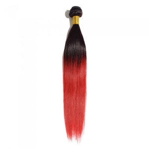 PREMIUM QUALITY LUXE WEFT 16-26 Inches Straight Ombre Human Hair Colour #1B/Red