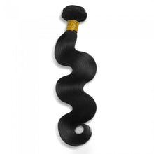 Load image into Gallery viewer, PREMIUM QUALITY LUXE WEFT 16-26 Inches Body Wave Coloured 100% Virgin Remy Human Hair Colour 1 Jet Black
