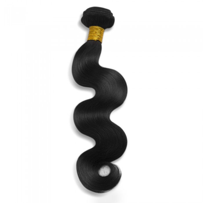 PREMIUM QUALITY LUXE WEFT 16-26 Inches Body Wave Coloured 100% Virgin Remy Human Hair Colour 1 Jet Black