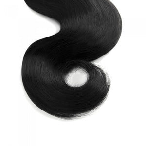 PREMIUM QUALITY LUXE WEFT 16-26 Inches Body Wave Coloured 100% Virgin Remy Human Hair Colour 1 Jet Black