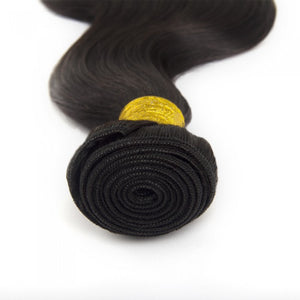 PREMIUM QUALITY LUXE WEFT 16-26 Inches Body Wave Coloured 100% Virgin Remy Human Hair Colour 1B Natural Black