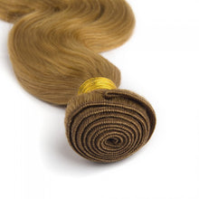Load image into Gallery viewer, PREMIUM QUALITY LUXE WEFT 16-26 Inches Body Wave Coloured Remy Human Hair Colour 27 Strawberry Blonde

