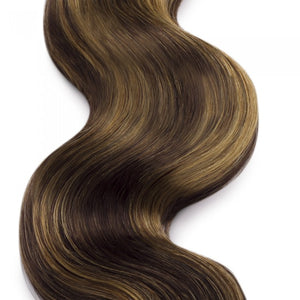 PREMIUM QUALITY LUXE WEFT 16-26 Inches Body Wave Coloured Remy Human Hair Colour 4/27