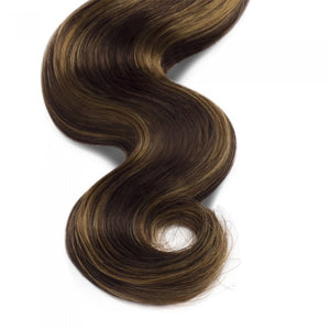 PREMIUM QUALITY LUXE WEFT 16-26 Inches Body Wave Coloured Remy Human Hair Colour 4/27