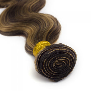 PREMIUM QUALITY LUXE WEFT 16-26 Inches Body Wave Coloured Remy Human Hair Colour 4/27