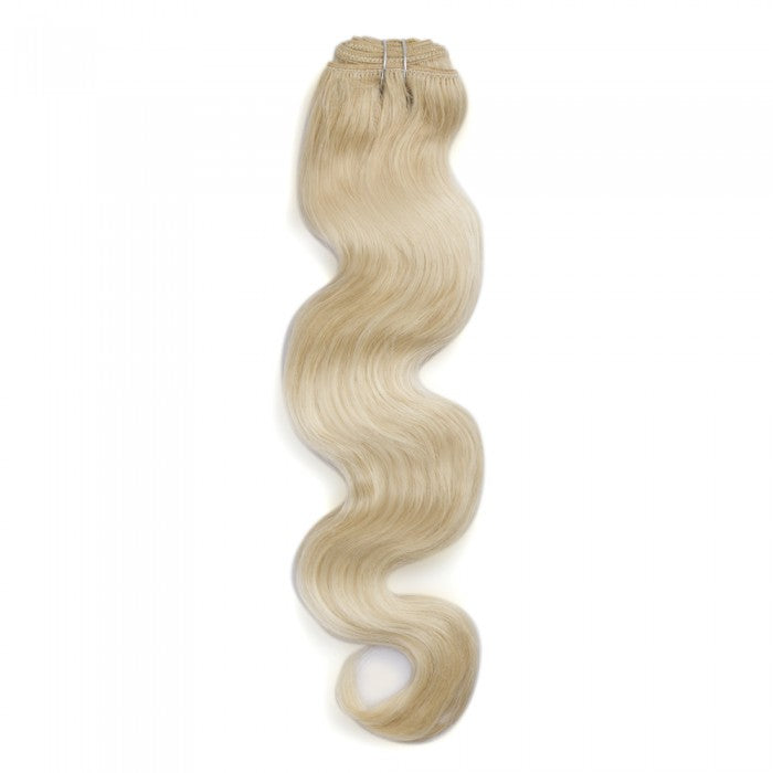 PREMIUM QUALITY LUXE WEFT 16-26 Inches Body Waves Coloured Remy Human Hair #60 White Blonde