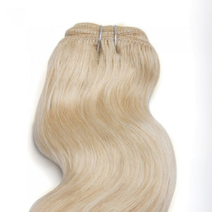 PREMIUM QUALITY LUXE WEFT 16-26 Inches Body Waves Coloured Remy Human Hair #60 White Blonde
