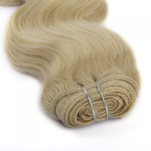 Load image into Gallery viewer, PREMIUM QUALITY LUXE WEFT 16-26 Inches Body Waves Coloured Remy Human Hair #60 White Blonde
