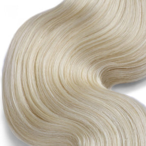 PREMIUM QUALITY LUXE WEFT 16-26 Inches Body Wave Coloured Remy Human Hair #613 Lightest Blonde