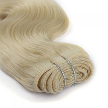 Load image into Gallery viewer, PREMIUM QUALITY LUXE WEFT 16-26 Inches Body Wave Coloured Remy Human Hair #613 Lightest Blonde
