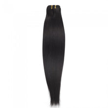 Load image into Gallery viewer, PREMIUM QUALITY LUXE WEFT 16-26 Inches Straight Coloured 100% Virgin Remy Human Hair Colour 1B Natural Black
