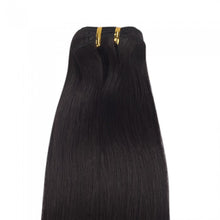 Load image into Gallery viewer, PREMIUM QUALITY LUXE WEFT 16-26 Inches Straight Coloured 100% Virgin Remy Human Hair Colour 1B Natural Black
