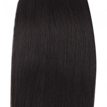 Load image into Gallery viewer, PREMIUM QUALITY LUXE WEFT 16-26 Inches Straight Coloured 100% Virgin Remy Human Hair Colour 1B Natural Black

