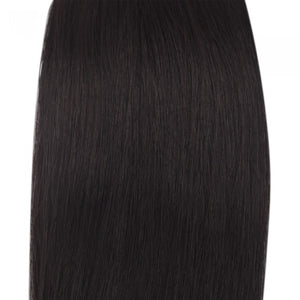 PREMIUM QUALITY LUXE WEFT 16-26 Inches Straight Coloured 100% Virgin Remy Human Hair Colour 1B Natural Black