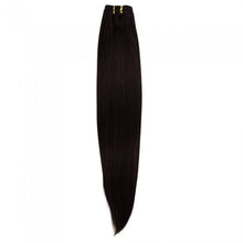 Load image into Gallery viewer, PREMIUM QUALITY LUXE WEFT 16-26 Inches Straight Coloured 100% Virgin Remy Human Hair colour 2 Dark Brown
