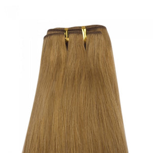 PREMIUM QUALITY LUXE WEFT 16-26 Inches Straight Coloured Remy Human Hair Colour 27 Strawberry Blonde
