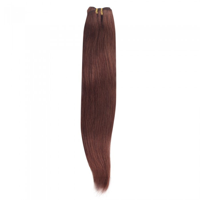 PREMIUM QUALITY LUXE WEFT 16-26 Inches Straight Coloured 100% Remy Human Hair colour 33 Coffee Brown
