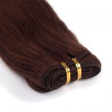 Load image into Gallery viewer, PREMIUM QUALITY LUXE WEFT 16-26 Inches Straight Coloured 100% Remy Human Hair colour 33 Coffee Brown
