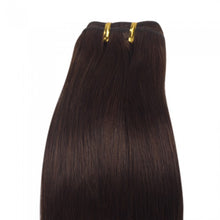 Load image into Gallery viewer, PREMIUM QUALITY LUXE WEFT 16-26 Inches Straight Coloured 100% Virgin Remy Human Hair Colour 4 Chocolate Brown
