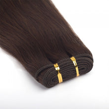 Load image into Gallery viewer, PREMIUM QUALITY LUXE WEFT 16-26 Inches Straight Coloured 100% Virgin Remy Human Hair Colour 4 Chocolate Brown

