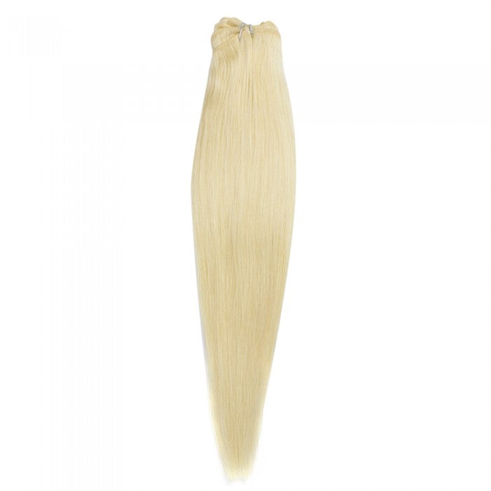 PREMIUM QUALITY LUXE WEFT 16-26 Inches Body Wave Coloured Remy Human Hair #613 Lightest Blonde