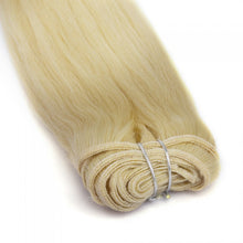 Load image into Gallery viewer, PREMIUM QUALITY LUXE WEFT 16-26 Inches Body Wave Coloured Remy Human Hair #613 Lightest Blonde
