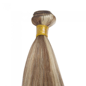 PREMIUM QUALITY LUXE WEFT 16-26 Inches Straight Coloured Remy Human Hair Colour #8/613
