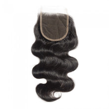 Load image into Gallery viewer, PREMIUM QUALITY 10-20 Inch 4&quot; x 4&quot; Body Wave Free Part Lace Closure #1B Natural Black
