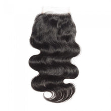 Load image into Gallery viewer, PREMIUM QUALITY 10-20 Inch 4&quot; x 4&quot; Body Wave Free Part Lace Closure #1B Natural Black
