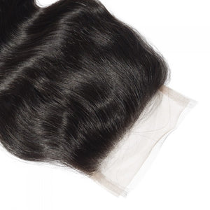 PREMIUM QUALITY 10-20 Inch 4" x 4" Body Wave Free Part Lace Closure #1B Natural Black