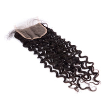 Load image into Gallery viewer, PREMIUM QUALITY 10-20 Inch 4&quot; x 4&quot; Italian Curly Free Parted Lace Closure #1B Natural Black
