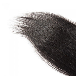 PREMIUM QUALITY 10-20 Inch 4" x 4" Straight Free Part Lace Closure #1B Natural Black